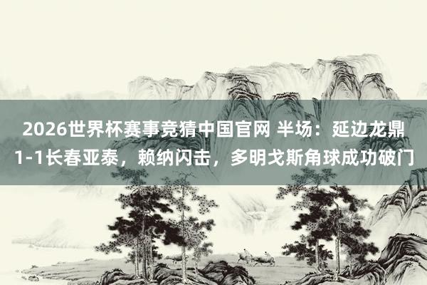 2026世界杯赛事竞猜中国官网 半场：延边龙鼎1-1长春亚泰，赖纳闪击，多明戈斯角球成功破门